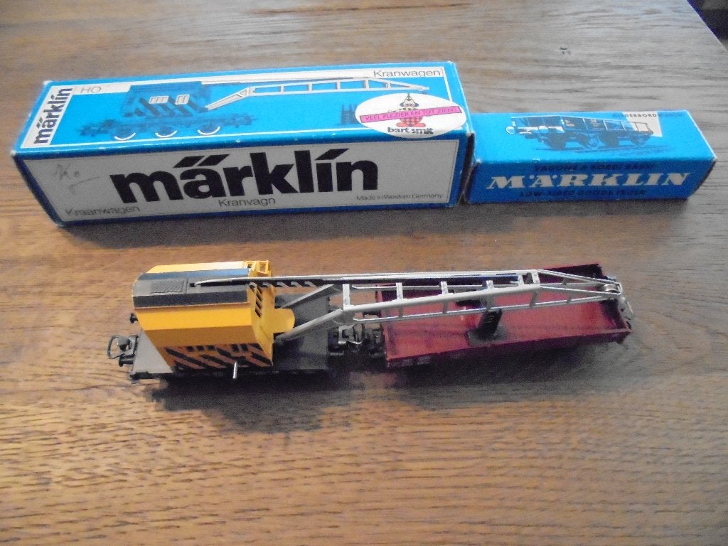 Marklin 4671 Kraanwagen + ondersteuningswagen, Wisselstroom, Gebruikt, Wagon, Ophalen of Verzenden