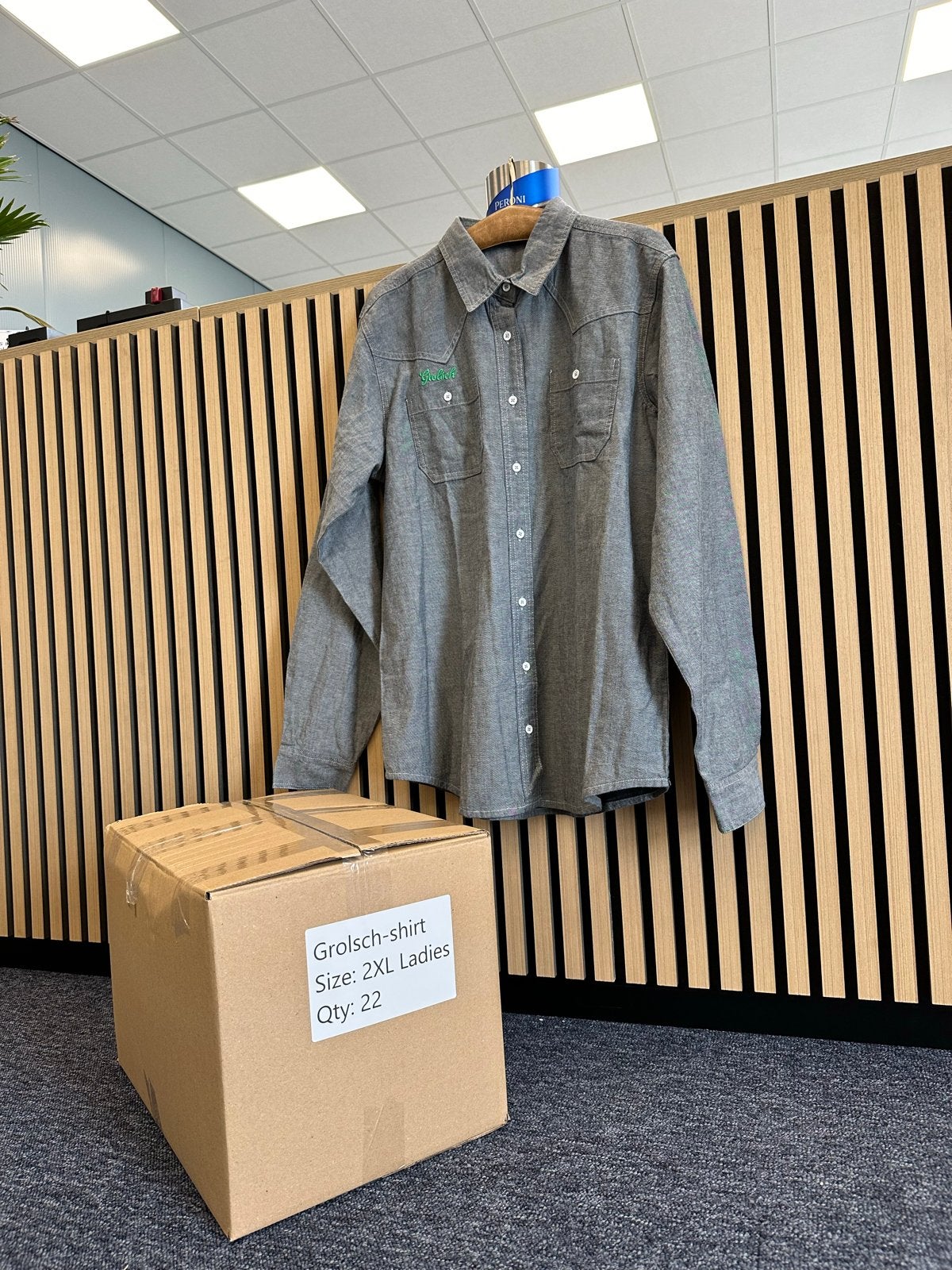 Grolsch spijkerblouse met lange mouwen Maat XXL - Nieuw, Maat 46/48 (XL) of groter, Nieuw, Ophalen of Verzenden, Lange mouw