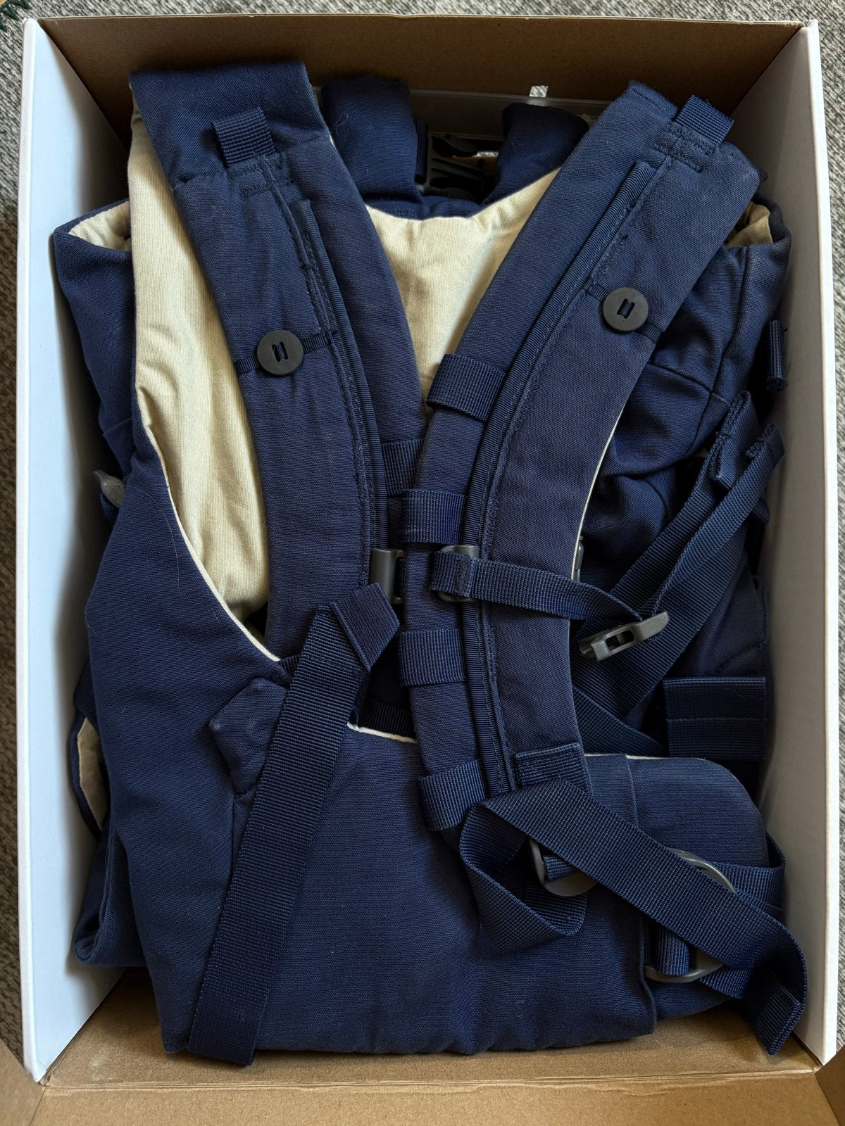 Stokke MyCarrier Front and Back Carrier - Deep Blue, Kinderen en Baby's, Gebruikt, Buik of Rug, Draagzak, Ophalen