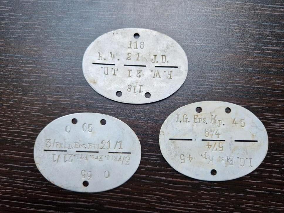 Duitse dog tags (erkennungsmarken), Verzamelen, Ophalen of Verzenden, Duitsland, Embleem of Badge