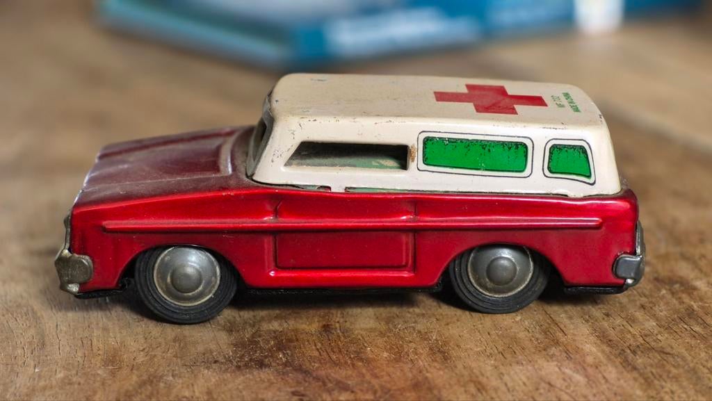 Vintage Travelling Car MF 731 Friction met sirene, Ophalen of Verzenden, Gebruikt