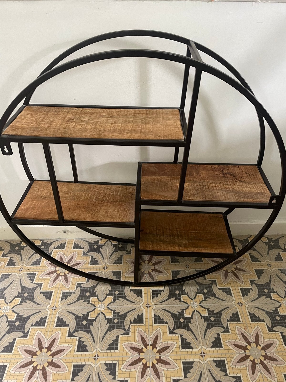 Rond wandrek met houten planken, Ophalen, Gebruikt