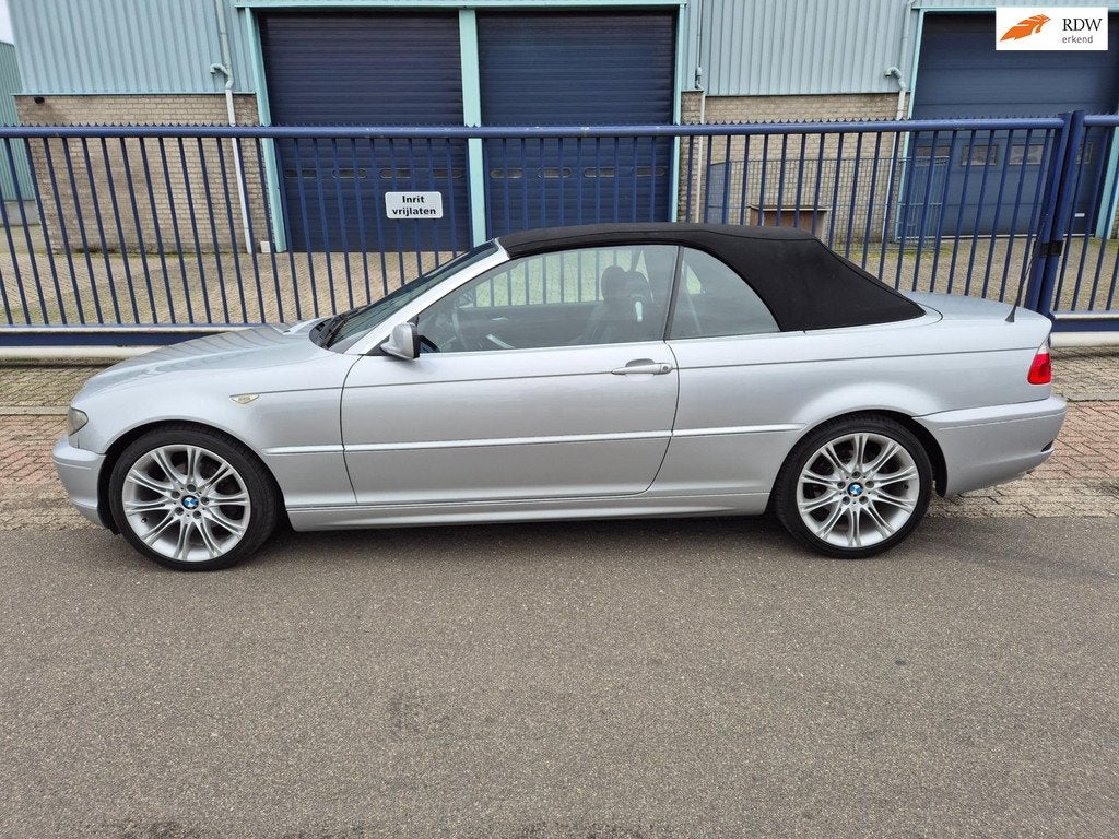 BMW 3-serie Cabrio 320Ci AUT. *CLIMA*LEER*INCL. GARANTIE!, Auto's, BMW, Achterwielaandrijving, Gebruikt, Zwart, Cabriolet