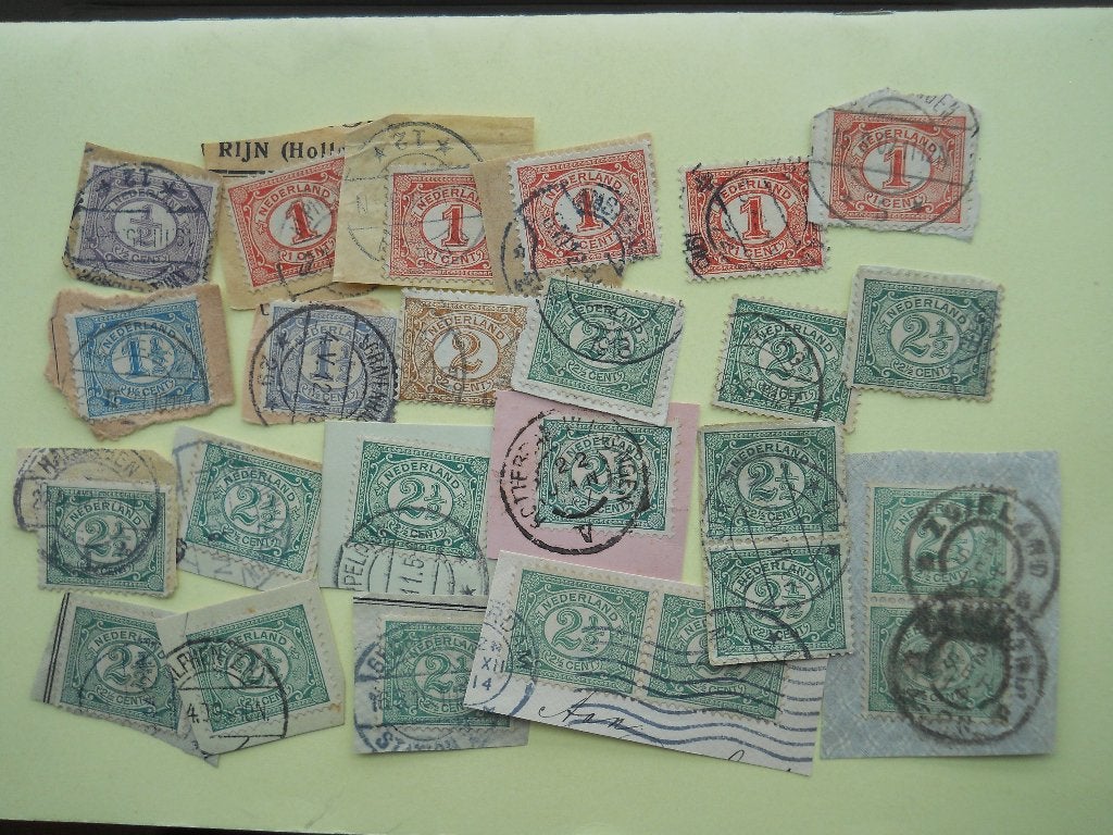 Nederland 1899 Cijfer 25 stuks uit Nvph.50-55 Rondstempels, Postzegels en Munten, Ophalen of Verzenden, T/m 1940, Gestempeld