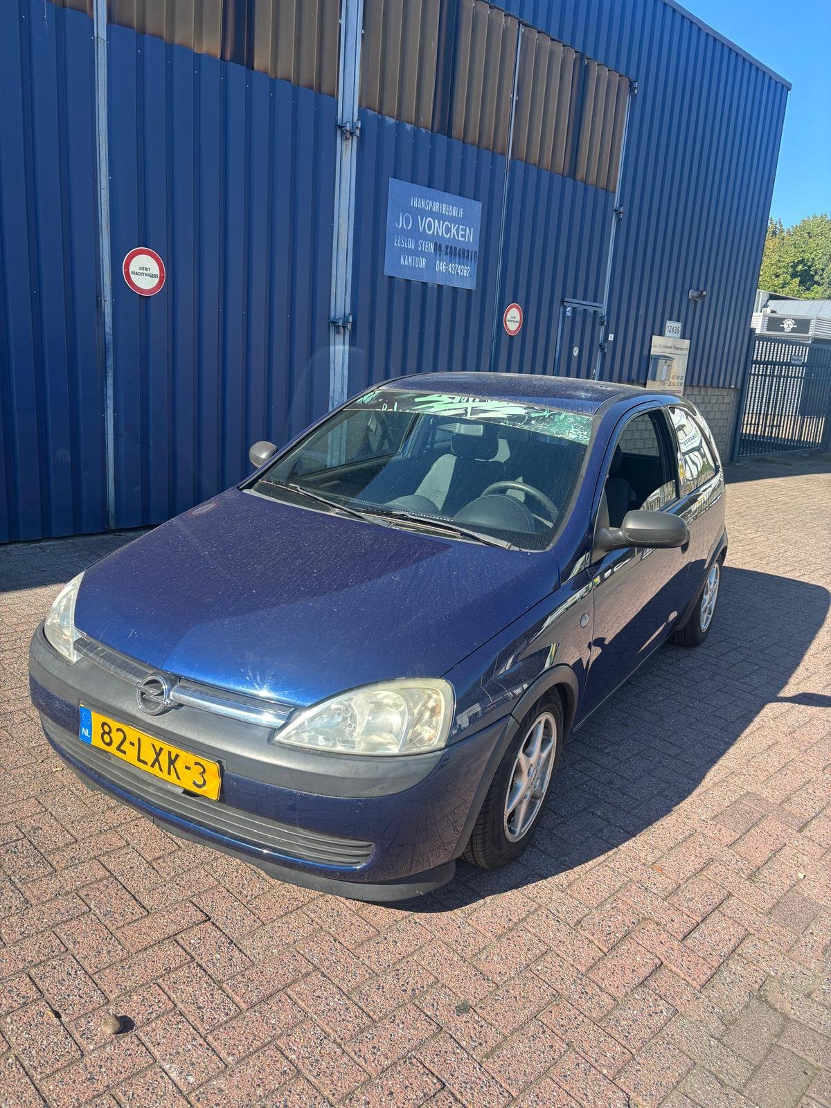 Opel Corsa 1.0, 2003 Blauw 3 deurs APK  25-02-2027, Auto's, 450 kg, 973 cc, Particulier, Geïmporteerd