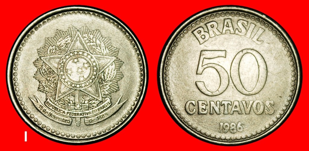 ⰊSOUTHERN CROSS 1986-1988: BRAZIL 50 CENTAVOS 1986 DISCOVERY, Ophalen of Verzenden, Zuid-Amerika, Losse munt