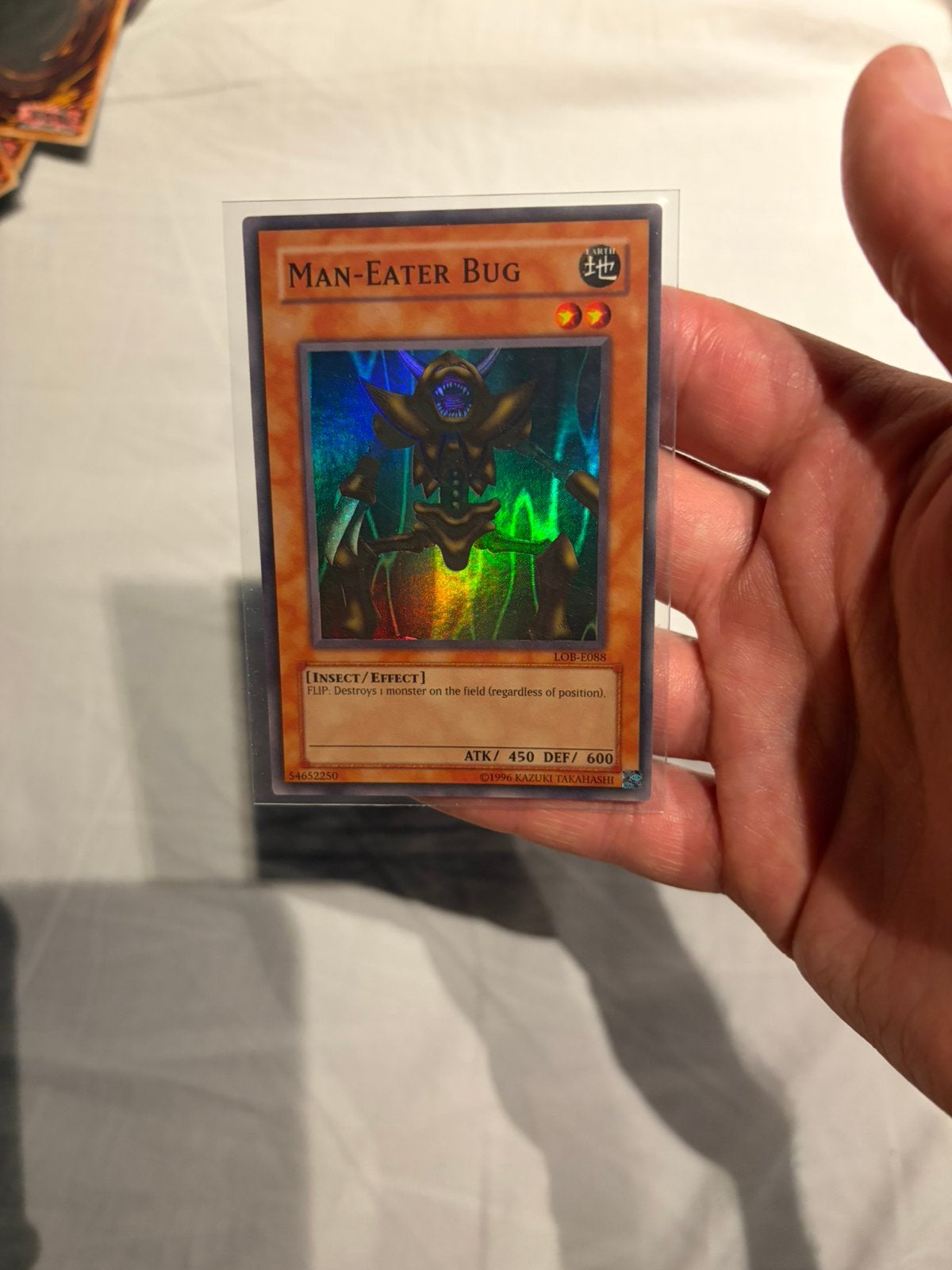 Yugioh LOB Man-Eater Bug, Ophalen of Verzenden, Zo goed als nieuw
