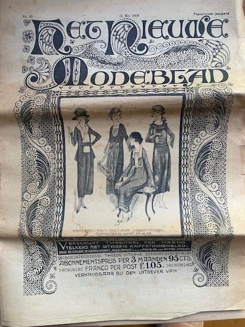"Het Nieuwe Modeblad' uit 1919 en 1920, Hobby en Vrije tijd, Kledingpatronen, Ophalen of Verzenden, Gebruikt, Vrouw, Burda