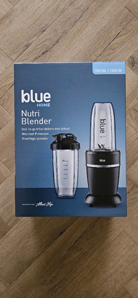 Blender van Albert Heijn Zwart met 2 bekers NIEUW, Ophalen of Verzenden, Nieuw, Blender