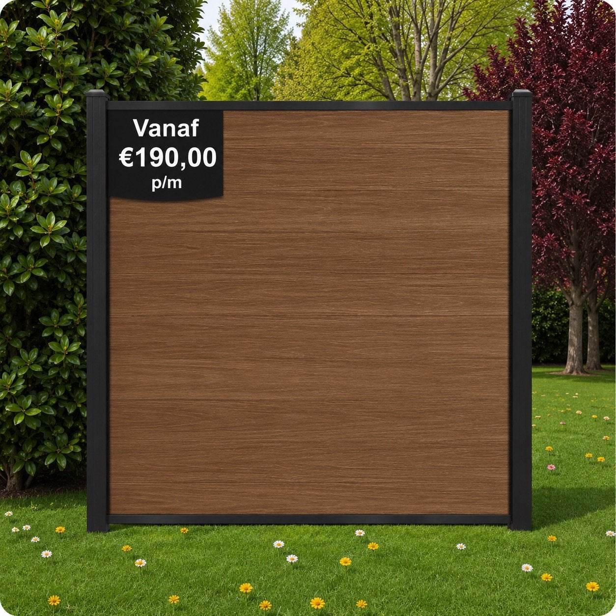Composiet aluminium schutting v.a. €190,- pm, Tuin en Terras, Ophalen of Verzenden, Nieuw