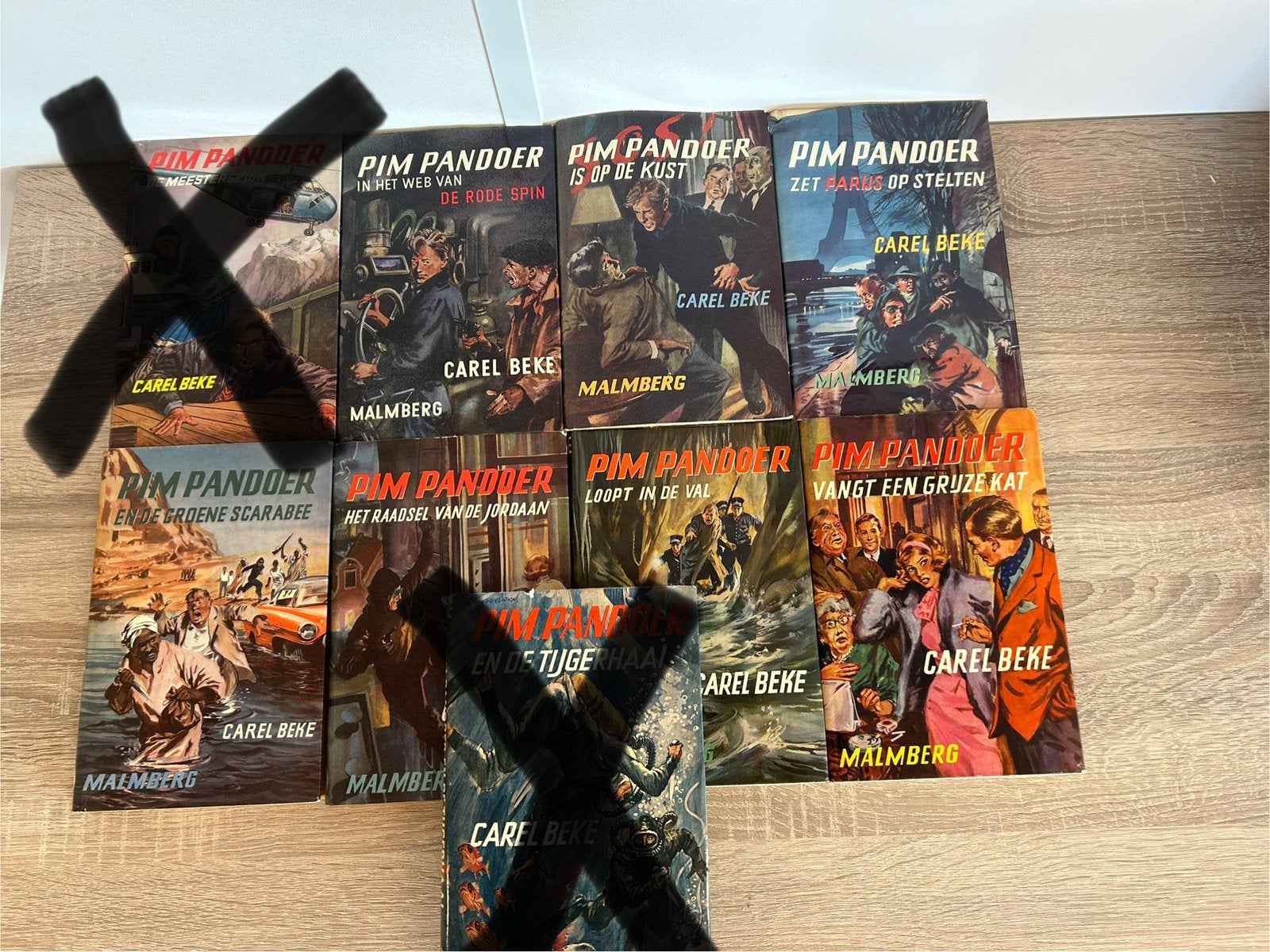 7 vintage Pim Pandoer boeken - Carel Beke, Ophalen of Verzenden, Gelezen