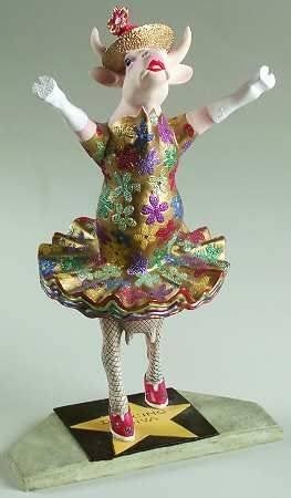 Nieuw Cow Parade koe Dancing Diva medium gratis verzending., Antiek en Kunst, Kunst | Designobjecten, Ophalen of Verzenden, Beeld