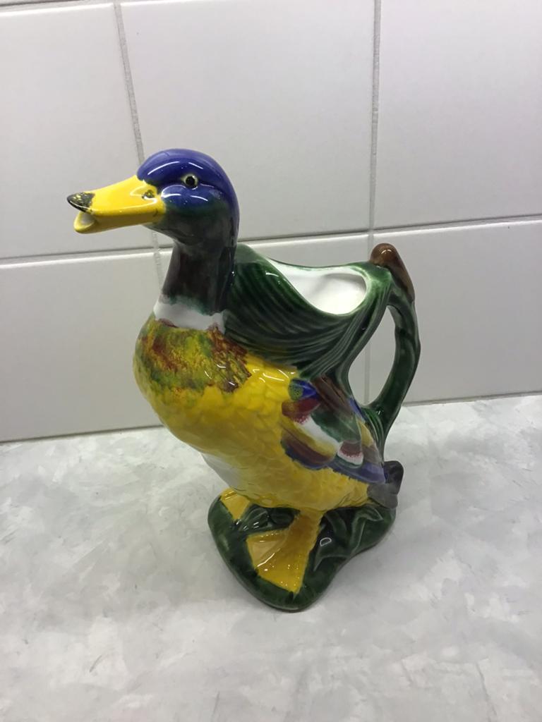 Vintage Majolica waterkan, Ophalen of Verzenden, Zo goed als nieuw, Dier
