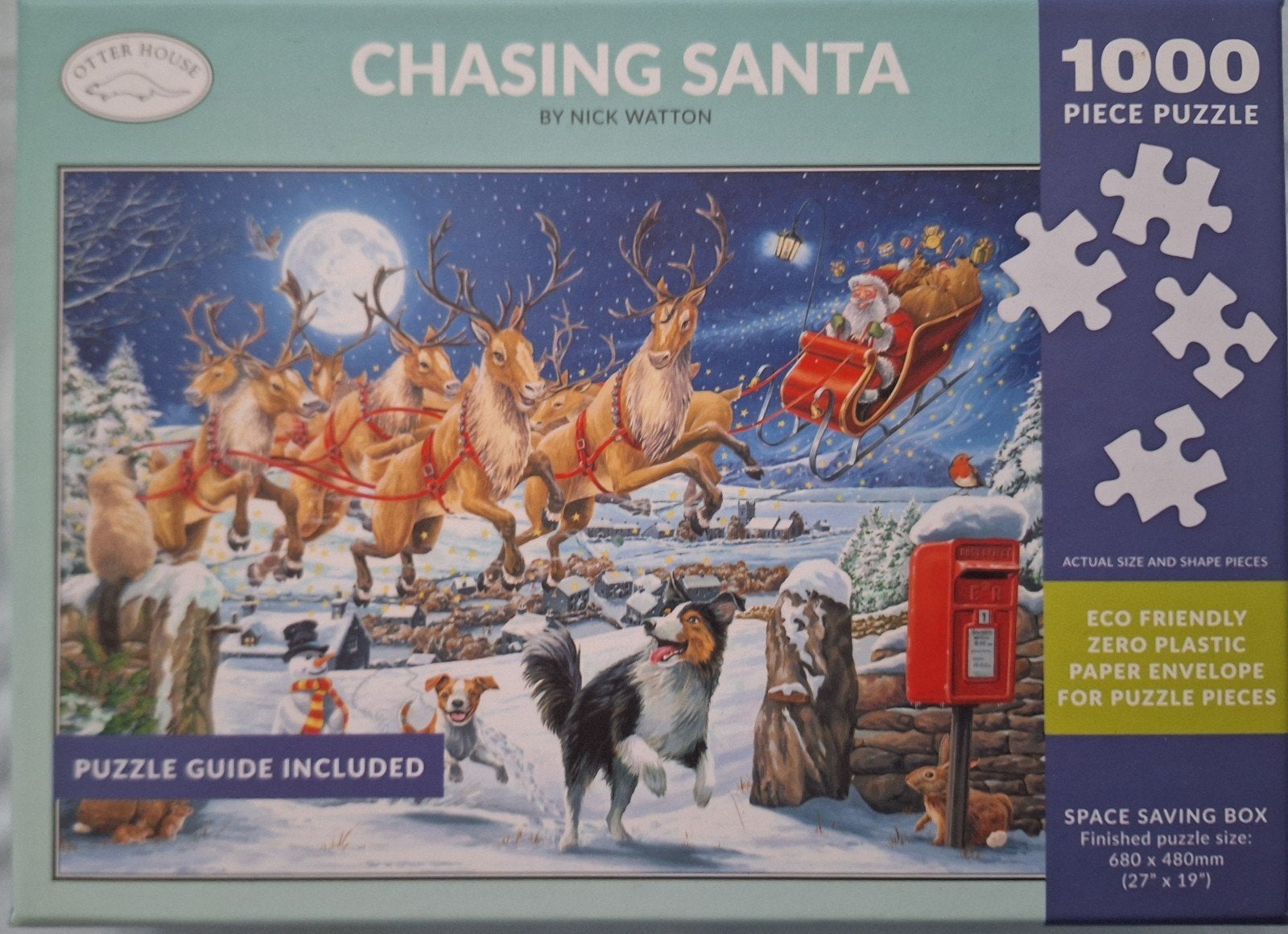 Otterhouse kerstpuzzel 1000 stukjes nieuw, Hobby en Vrije tijd, Denksport en Puzzels, Ophalen of Verzenden, 500 t/m 1500 stukjes