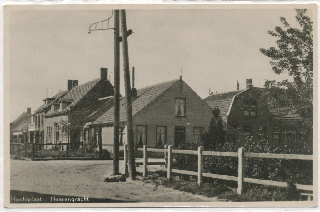 Hoofdplaat - Heerengracht, Ophalen of Verzenden, 1940 tot 1960, Ongelopen, Zeeland