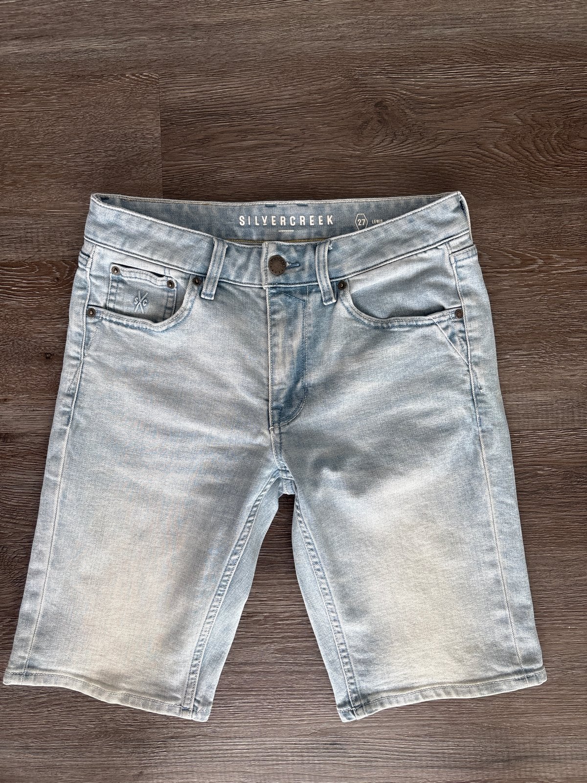 Silvercreek Jeans Short lichtblauw - Maat W27, Ophalen of Verzenden, Zo goed als nieuw, Blauw, W32 (confectie 46) of kleiner