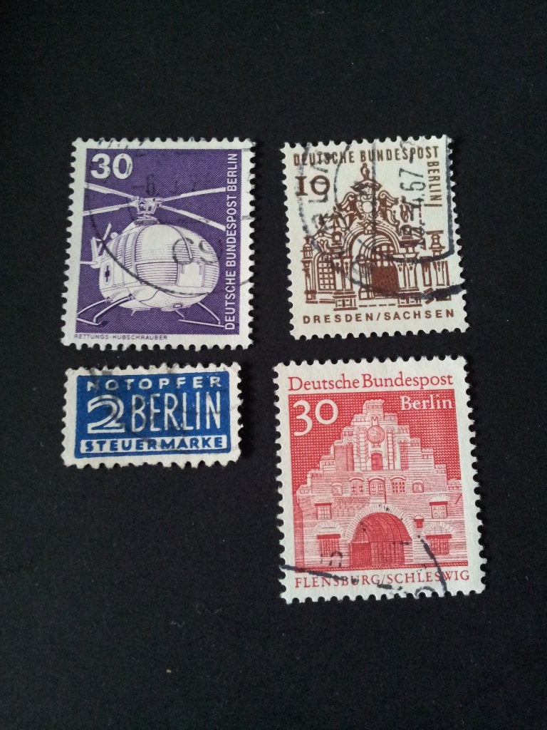 Duitsland BRD gebouwen vervoer Berlijn gestempeld, Ophalen of Verzenden, BRD, Gestempeld