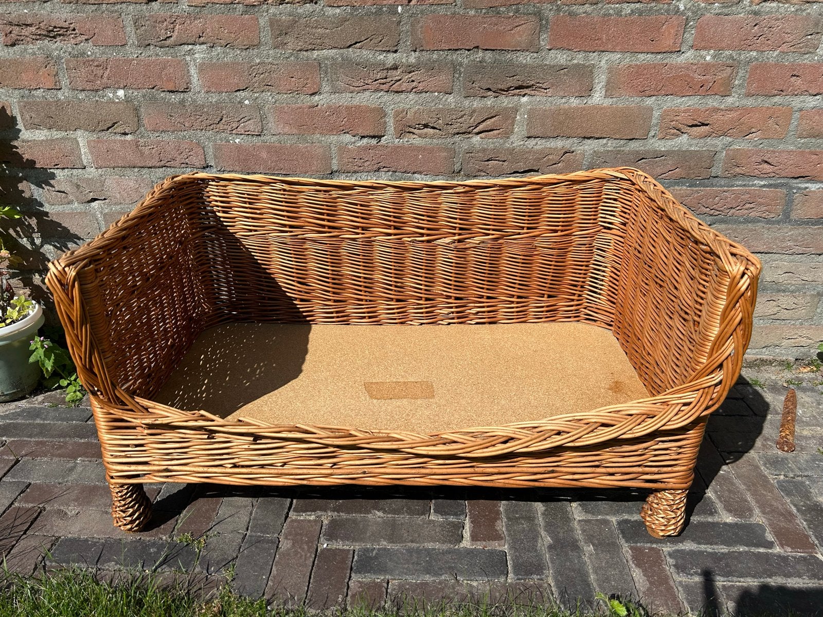 Rieten hondenmand, Ophalen, Zo goed als nieuw, Riet