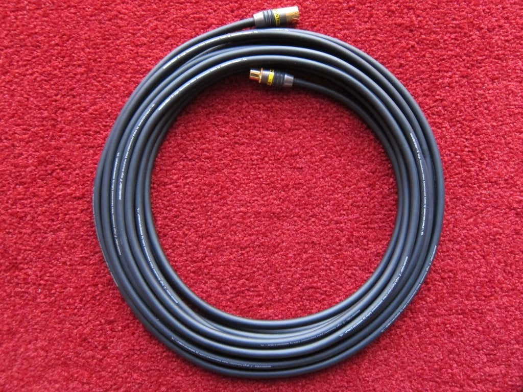 Antennekabel Monster Cable MV2P coax 8 m connectoren verguld, Ophalen of Verzenden, Zo goed als nieuw, 5 tot 10 meter, Coaxiale kabel