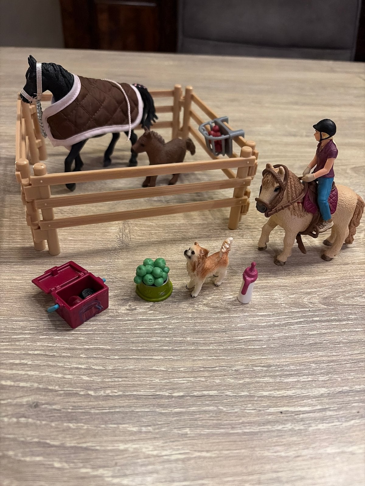 Schleich paarden speelset met accessoires, Ophalen, Gebruikt
