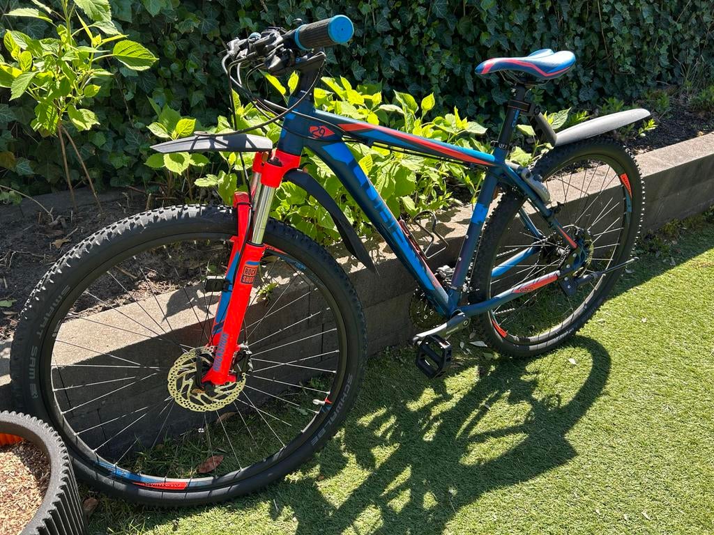 Cube Analog 29 Mountainbike - Blauw/Rood - Maat 19, Fietsen en Brommers, 49 tot 53 cm, Zo goed als nieuw, Schijfrem, Ophalen
