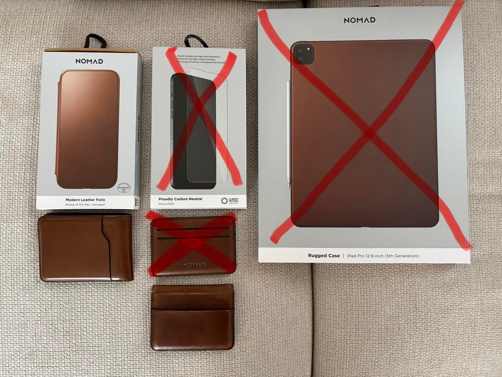 Diverse NOMAD horween leather artikelen, Ophalen of Verzenden, Zo goed als nieuw, IPhone 14 Pro Max