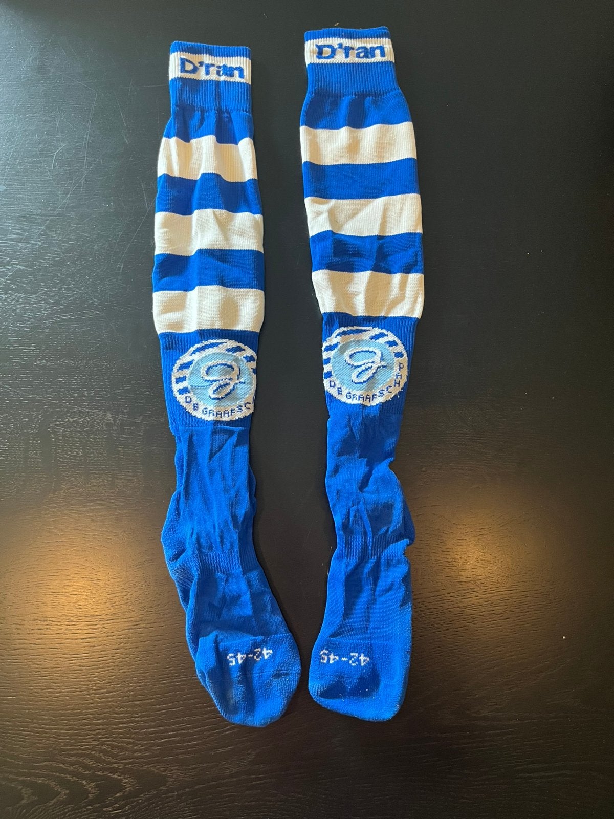 Graafschap sokken, Ophalen of Verzenden, Zo goed als nieuw, Maat 43 t/m 46, Blauw