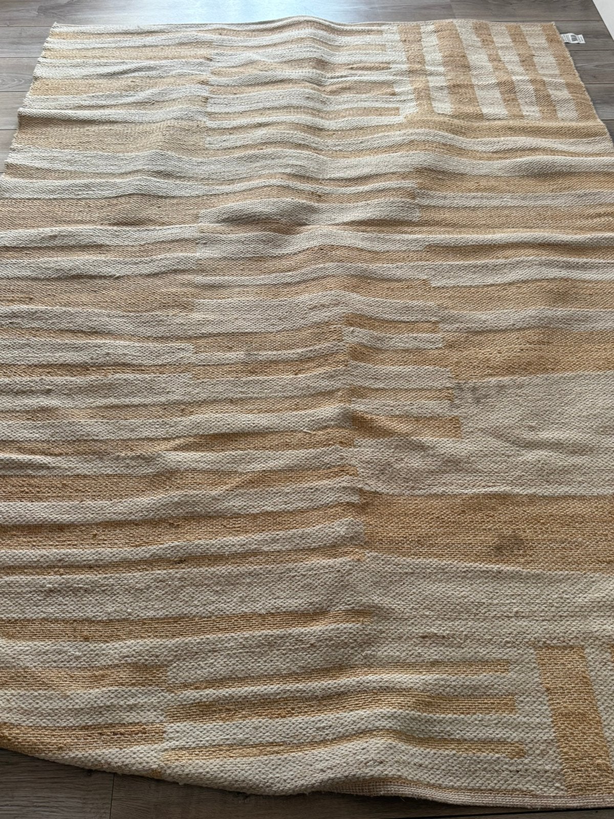 Vloerkleed 160x230, Ophalen, Gebruikt, Beige, 150 tot 200 cm