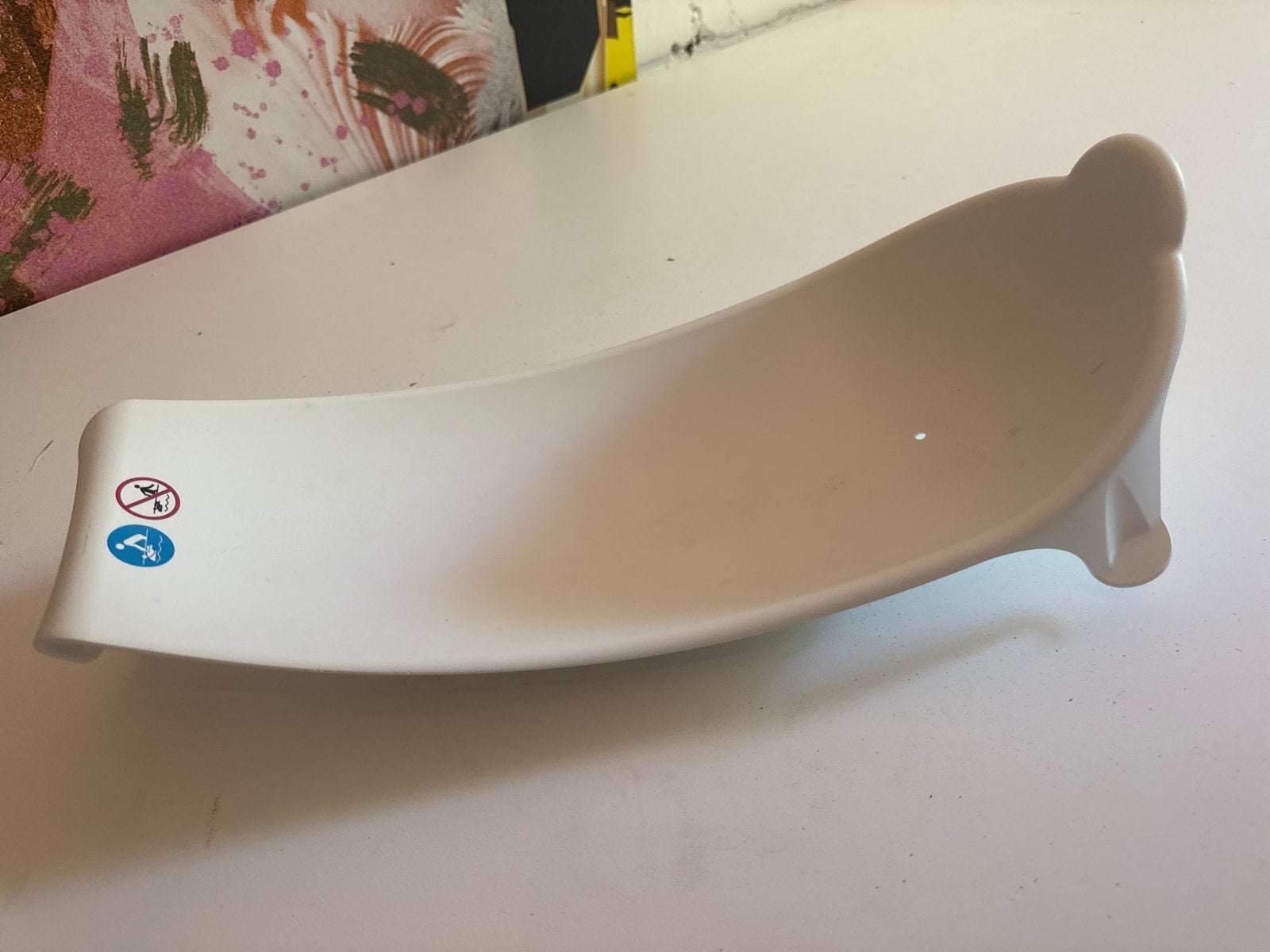 Badzitje voor baby's - Wit, Zo goed als nieuw, Zo goed als nieuw, Badzitje of Badring, Standaard, Ophalen