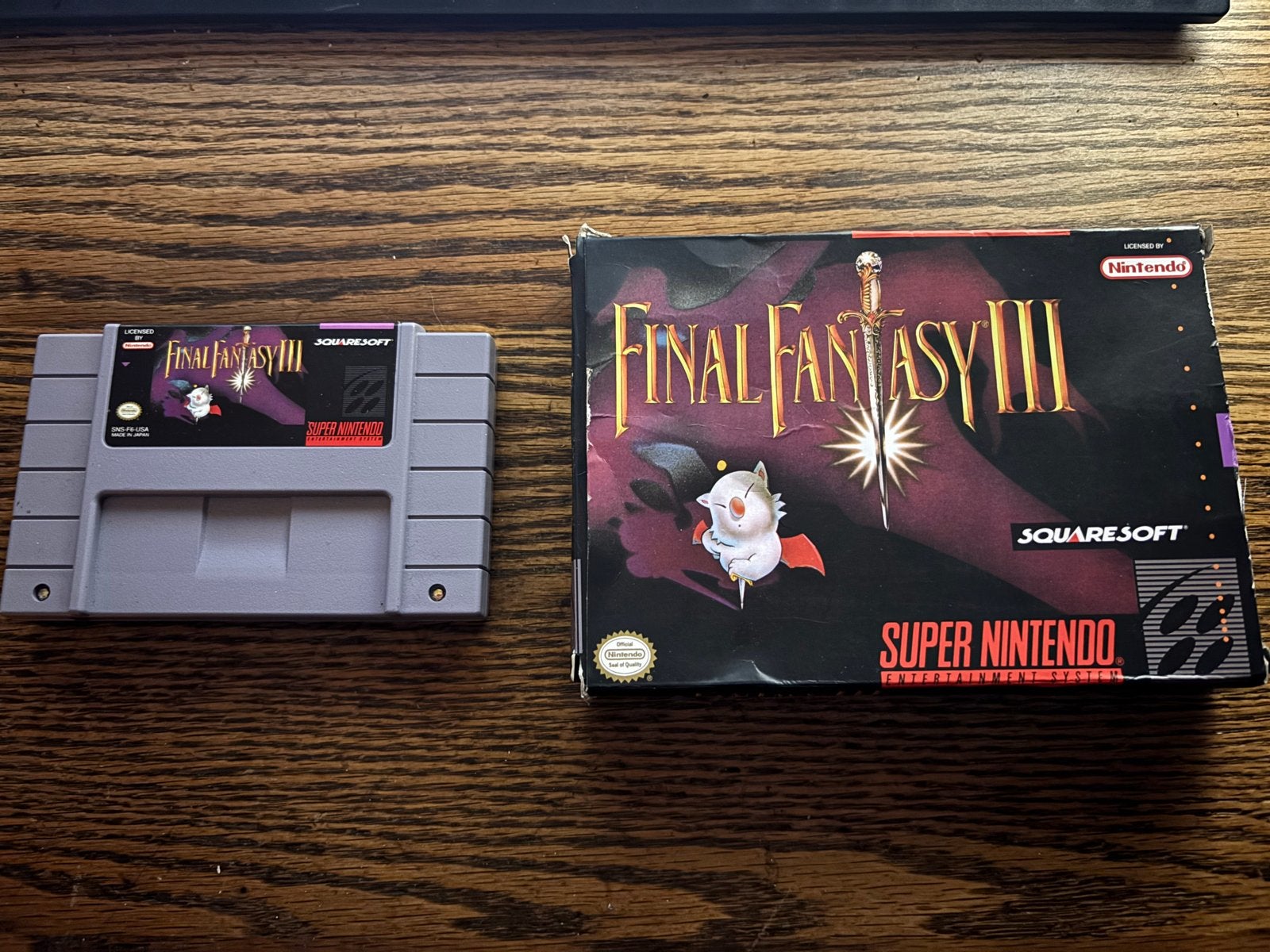 Final Fantasy III SNES - Compleet met doos, Gebruikt, 1 speler, Ophalen of Verzenden, Role Playing Game (Rpg)