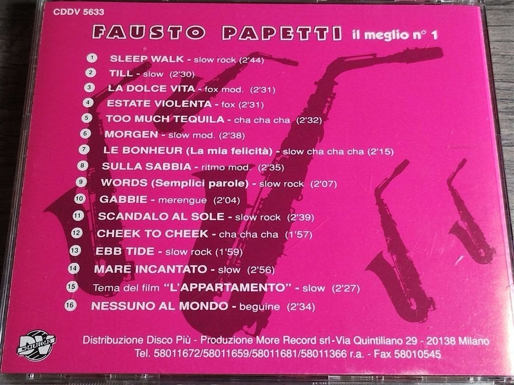 Fausto Papetti - Il Meglio No 1, Ophalen of Verzenden, Zo goed als nieuw, Jazz