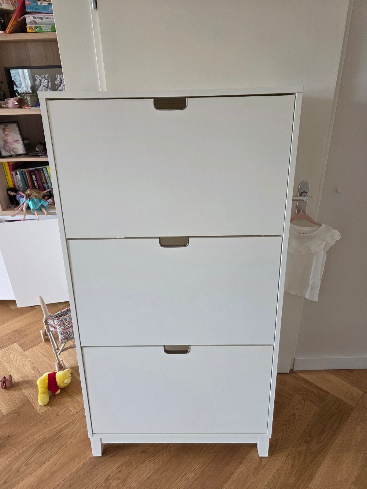 Witte schoenenkast met 3 lades - IKEA STÄLL, Ophalen, Gebruikt, Modern, functioneel