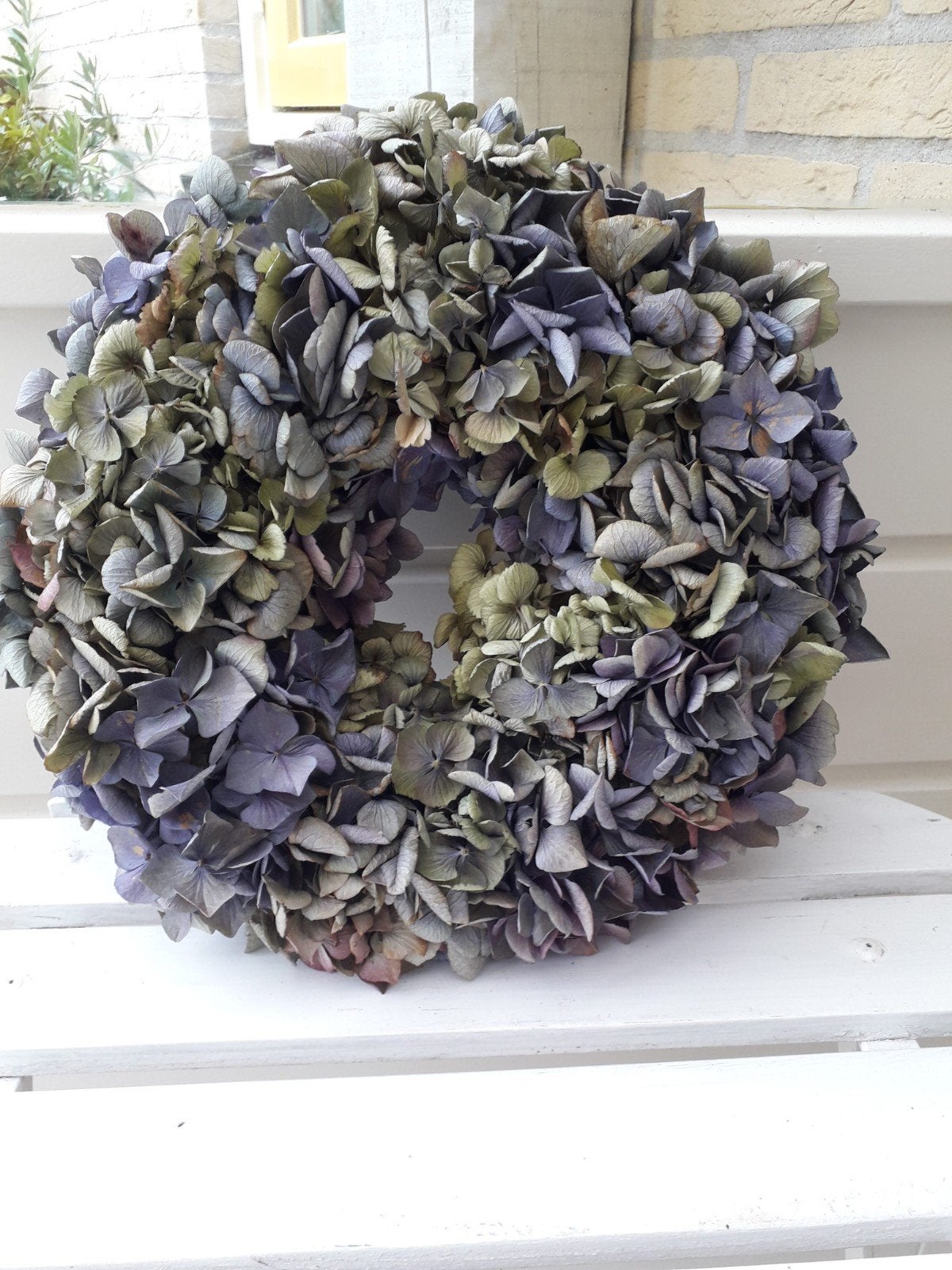 Gedroogde hortensiakransen., 30 cm, Krans, Nieuw, Ophalen of Verzenden