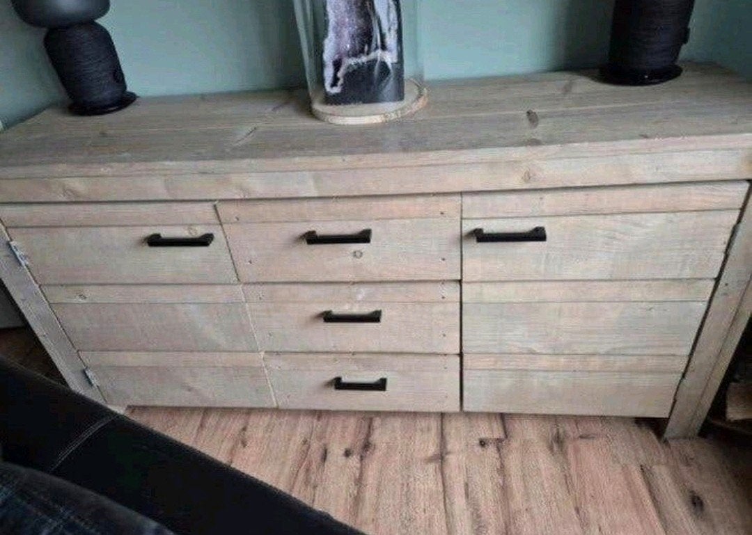 steigerhouten meubelset, Ophalen