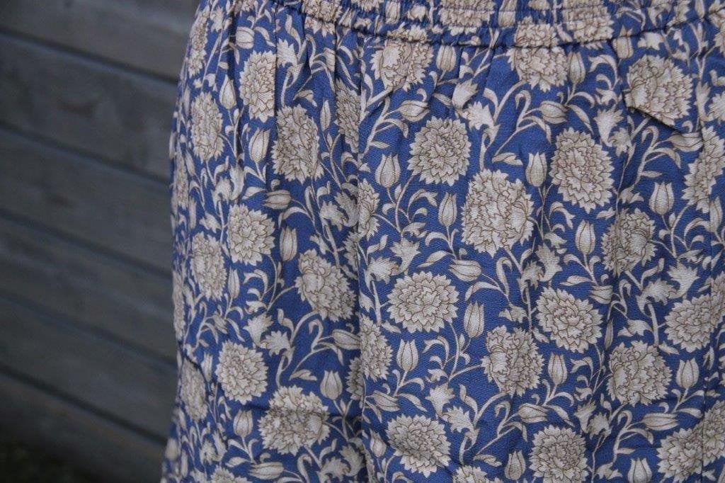 Rok blauw/ beige By Bar mt S Vaste prijs AANBIEDING, Blauw, Ophalen of Verzenden, Zo goed als nieuw, Knielengte