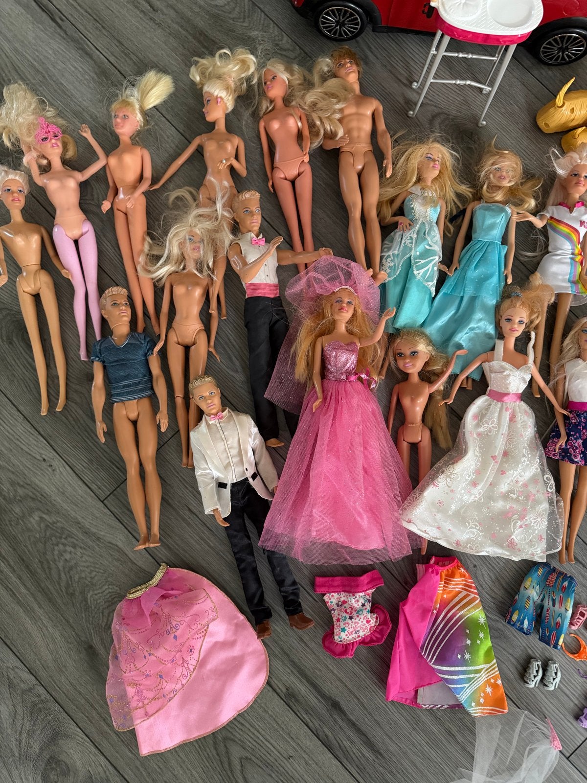 Grote Barbie partij | 20+ poppen | Mini Cooper | paarden, Ophalen of Verzenden, Gebruikt, Barbie