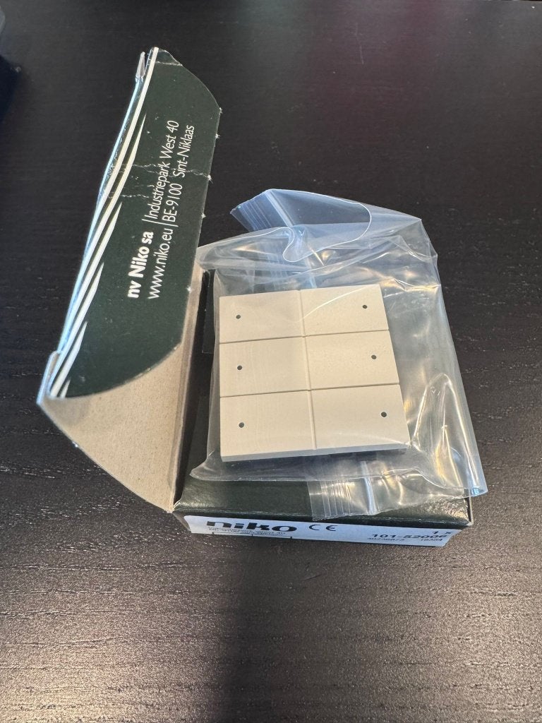 2X Zesvoudige drukknop met led voor Niko Home Control, white, Ophalen of Verzenden, Overige typen