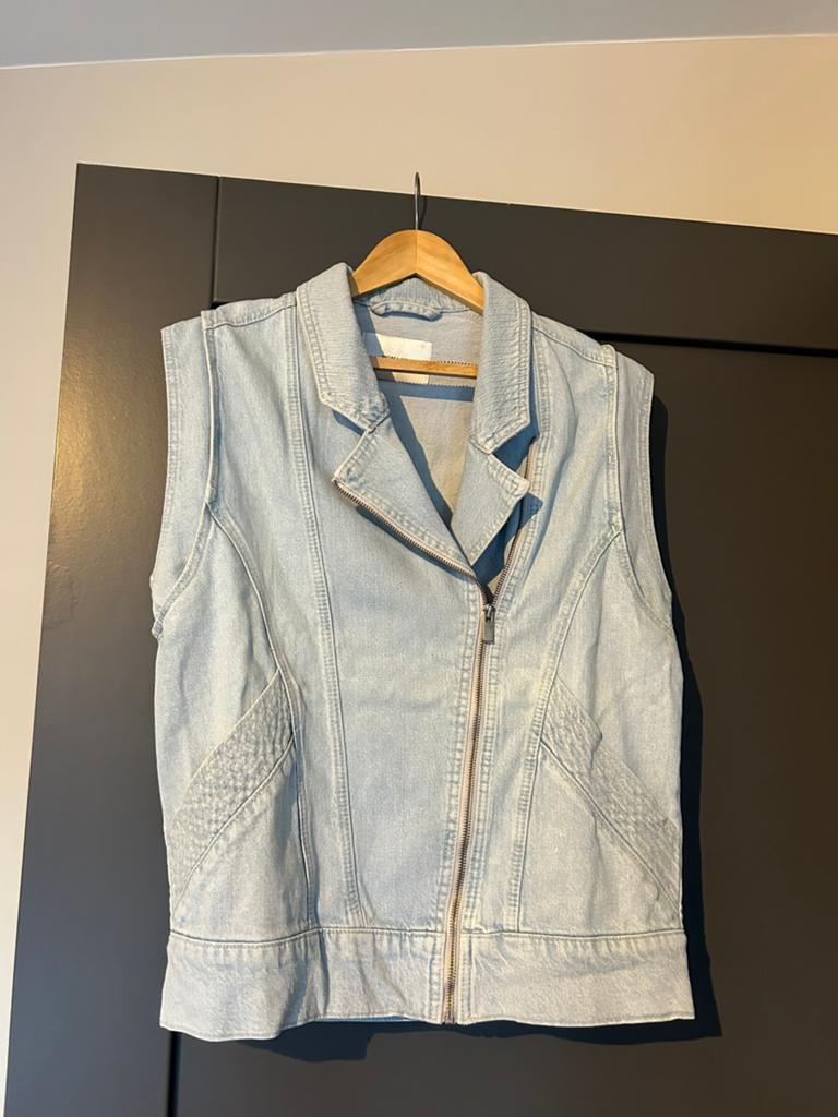 Leuk mouwloos spijkerjasje Homage maat 34 (valt heel ruim), Verzenden, Zo goed als nieuw, Maat 36 (S), Blauw
