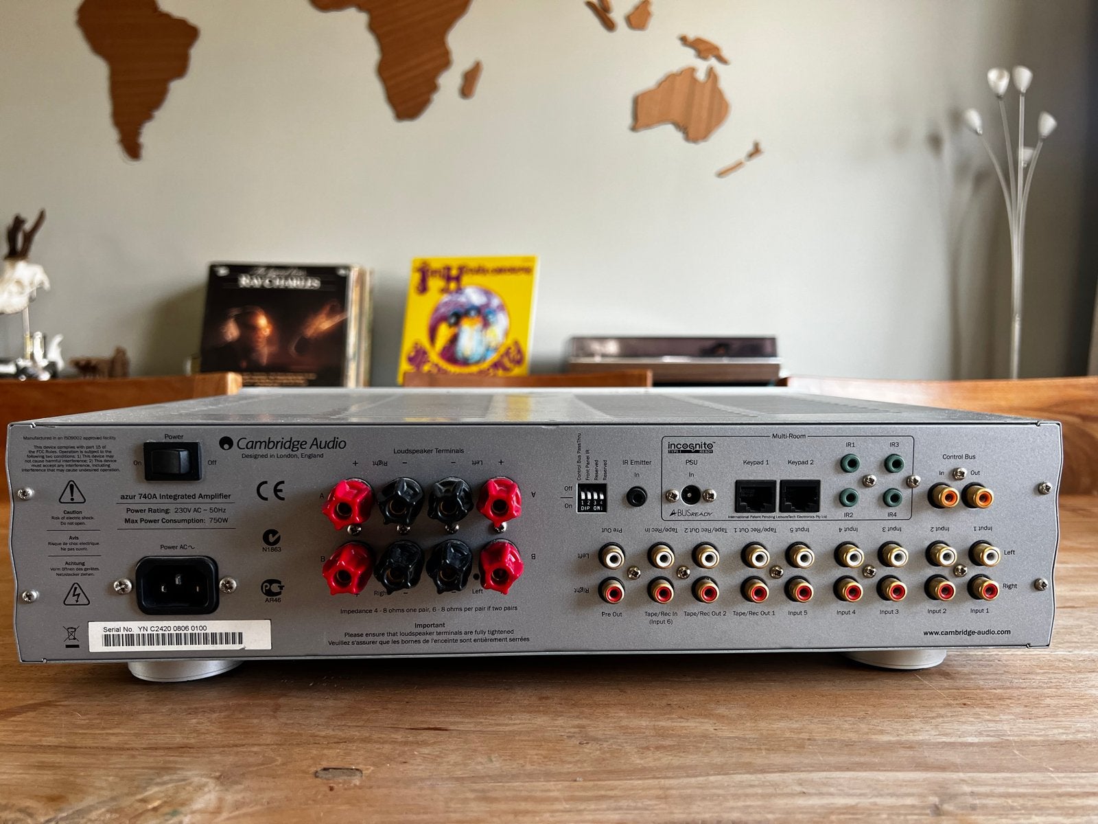 Cambridge Audio Azur 740A Geïntegreerde Versterker, Gebruikt, 60 tot 120 watt, Stereo, Ophalen