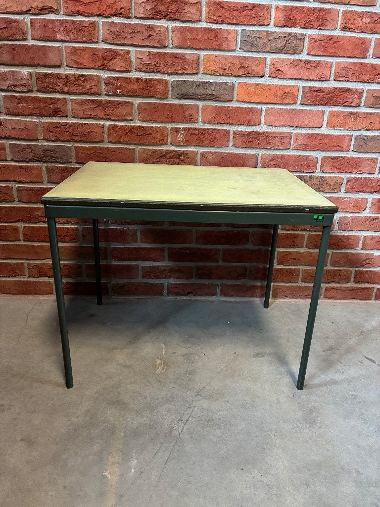 Vintage bijzet tafel - oude school tafel, Ophalen of Verzenden