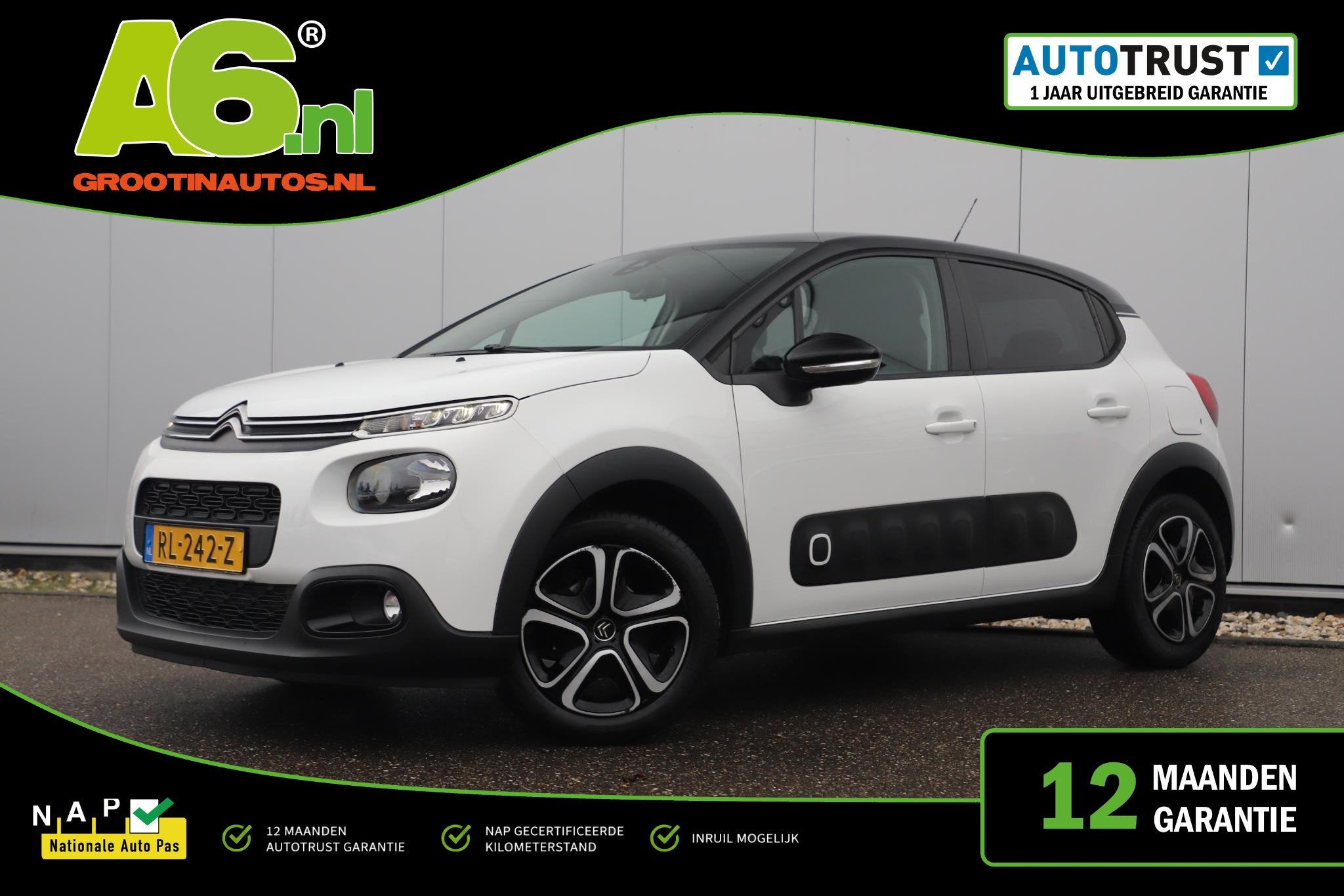 Citroen C3 1.2 PureTech Feel Edition Navigatie Carplay Andro, Auto's, Euro 6, 1199 cc, Met garantie (alle), 82 pk