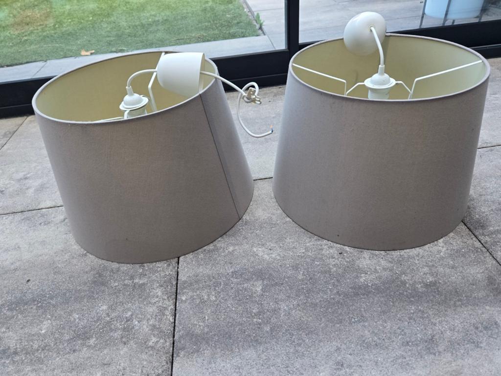 Lampenkappen 2 stuks, Ophalen of Verzenden, Beige, Rond, Minder dan 25 cm