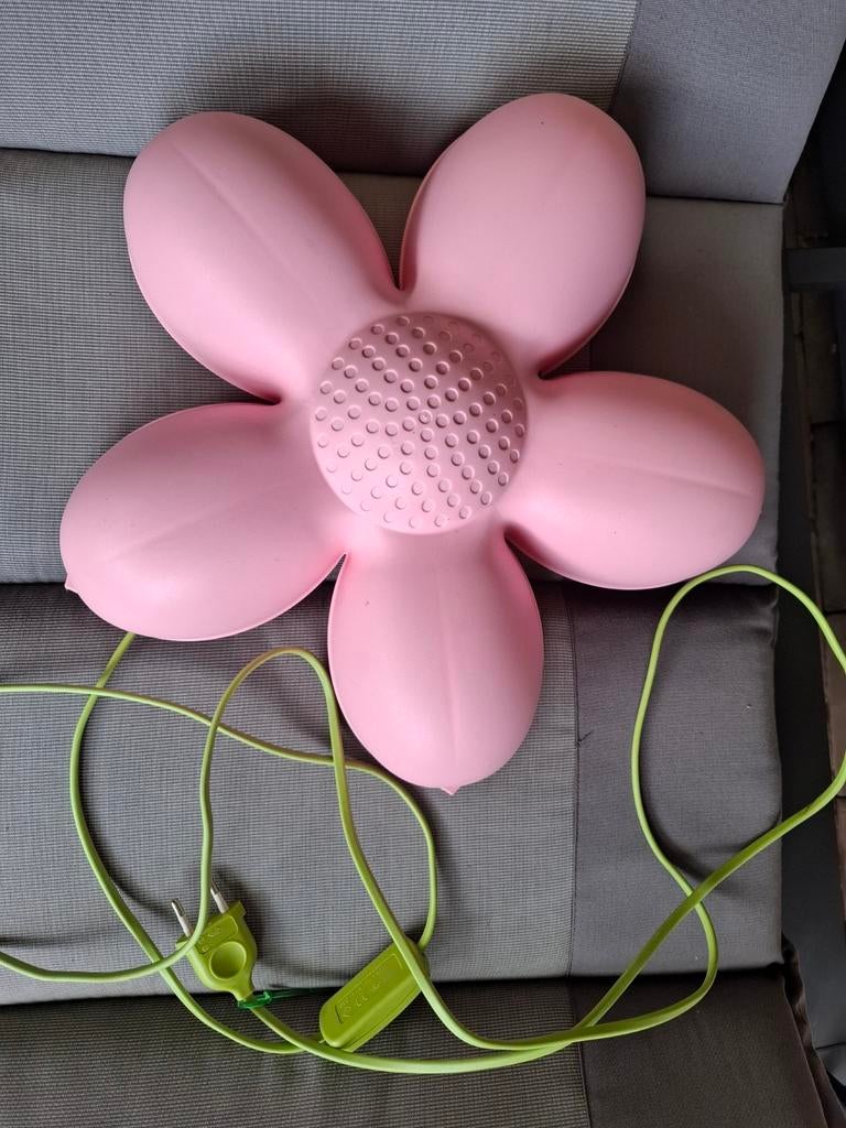 Vintage Ikea wandlamp roze bloem Smila Blomma, Ophalen, Zo goed als nieuw