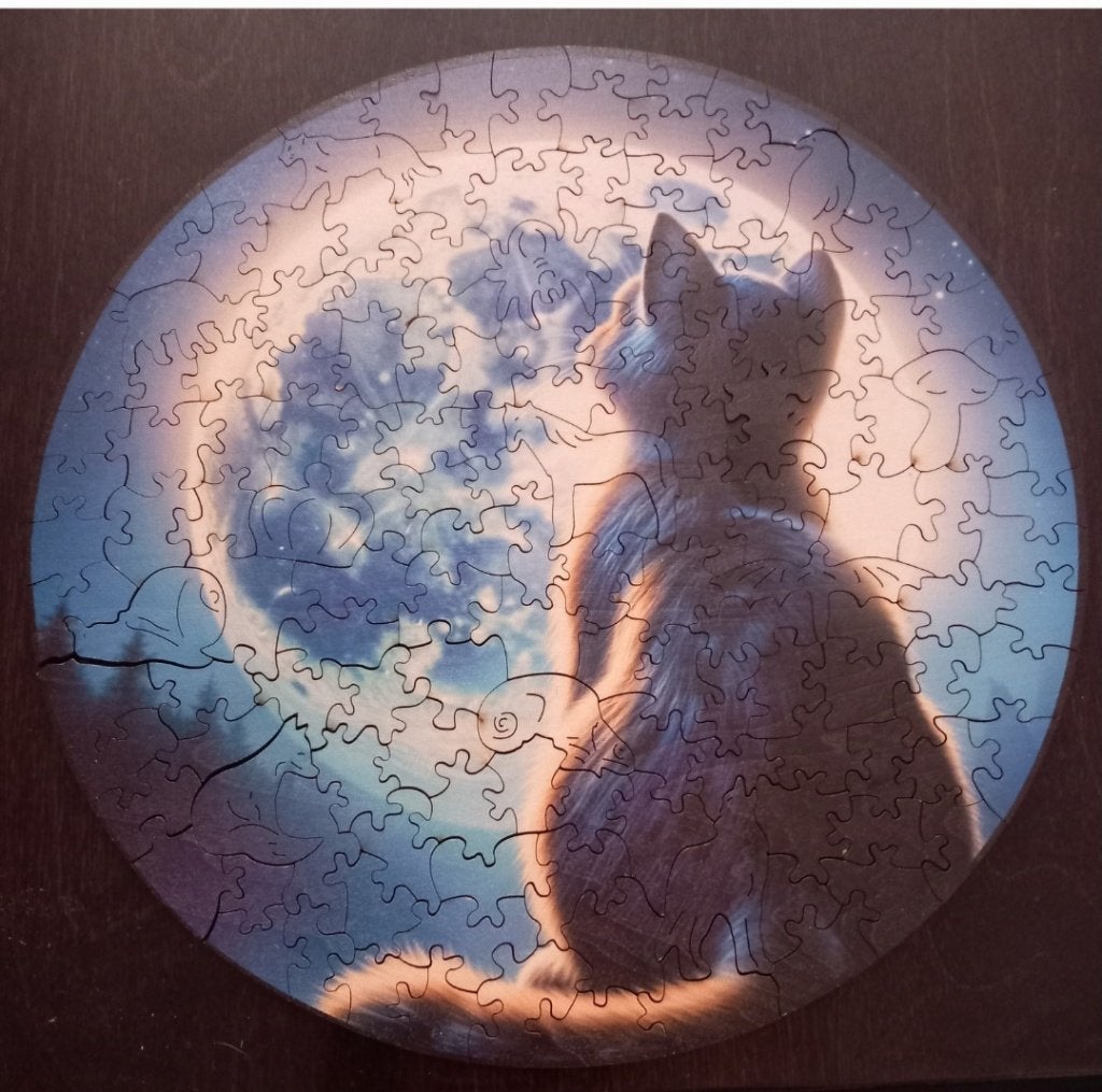 Wooden puzzel poes 29 cm, Hobby en Vrije tijd, Denksport en Puzzels, Ophalen of Verzenden, Minder dan 500 stukjes