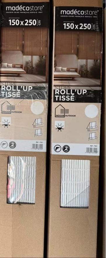 Buiten rolgordijn bamboe, Huis en Inrichting, Ophalen, Zo goed als nieuw, 50 tot 100 cm, 150 tot 200 cm