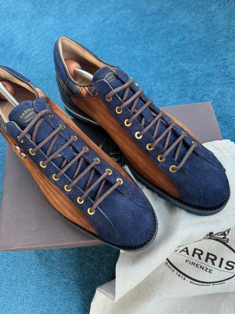 Nieuw Harris Sneaker Tweed UK10 Bruin/Blauw, Kleding | Heren, Bruin, Verzenden, Nieuw, Sneakers of Gympen