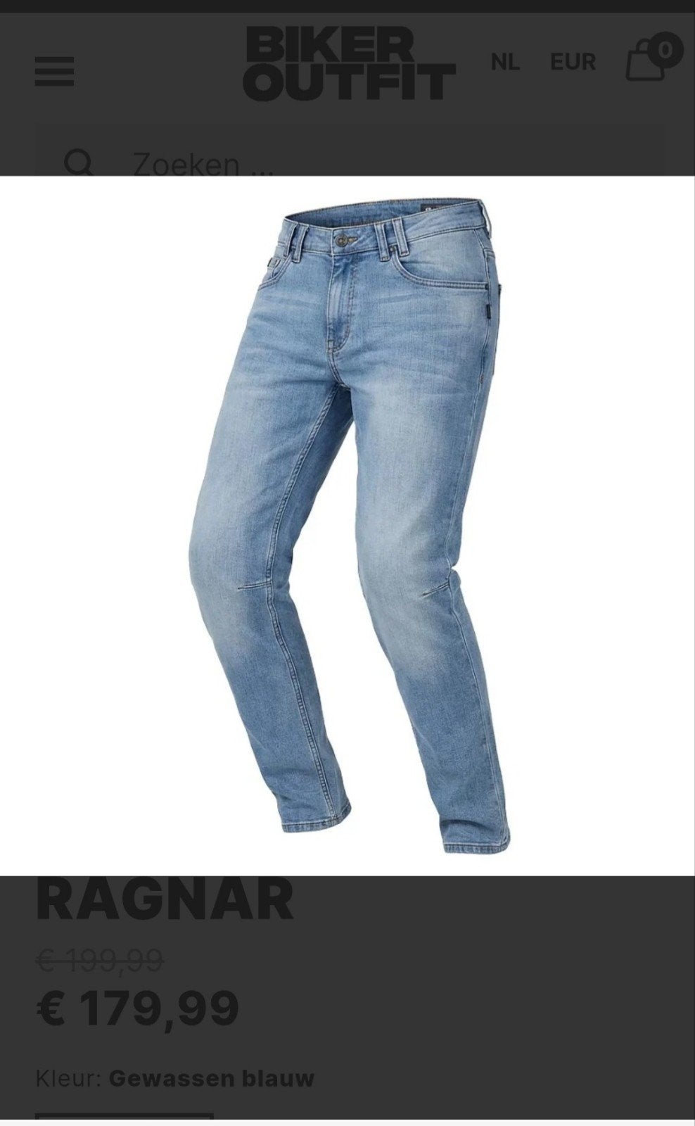 Richa Ragnar AAA Motorjeans 38/32 | D3O Knie-Heupprotect, Ophalen of Verzenden, Tweedehands, Broek | textiel