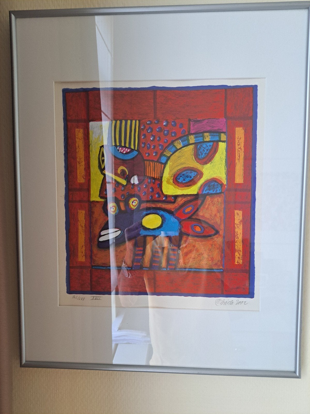 Clemens Briels zeefdruk gesigneerd, Abstract, Ophalen of Verzenden, Lithografie, Gelimiteerde oplage