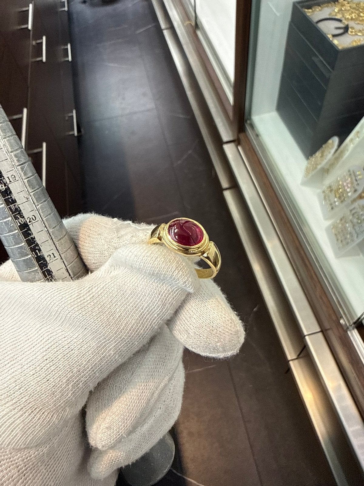 Prachtige 14k gouden ring met robijn maat 20, Sieraden, Tassen en Uiterlijk, Ophalen of Verzenden, Nieuw, Goud, Goud
