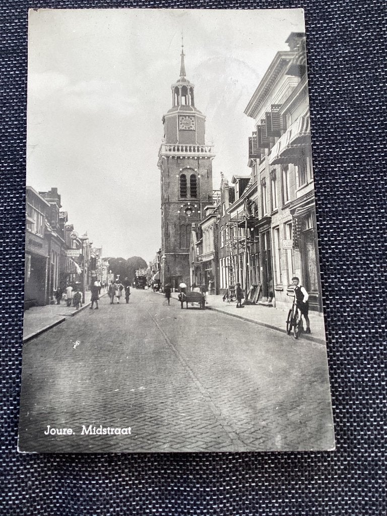 Joure.   fotokaart, Verzenden, 1940 tot 1960, Gelopen, Friesland